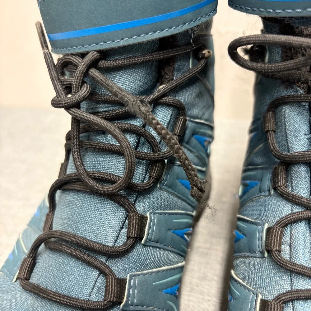 Salomon XA Pro Waterproof Boots Kids 4 Blue 398458 Insulated Winter Hiking